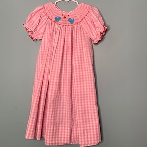 Love bird smocked dress 3T